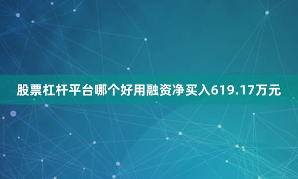 股票杠杆平台哪个好用融资净买入619.17万元
